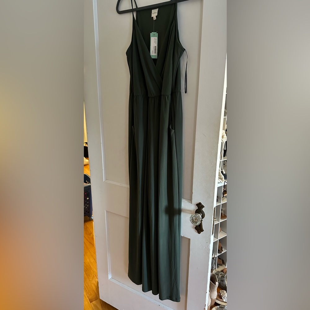 Kayleigh olive Lexy knit jumpsuit